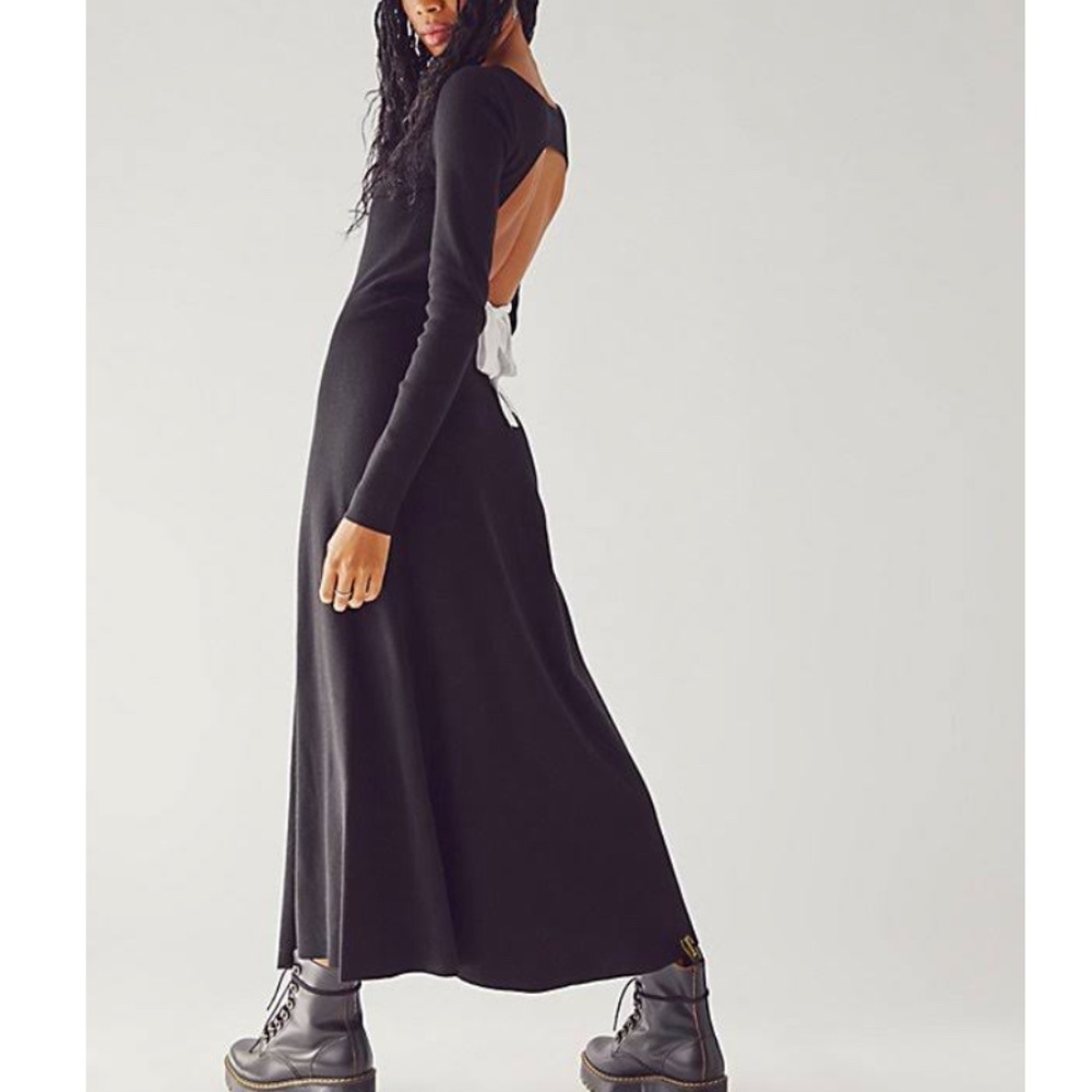 Free People Tupelo Honey Maxi Dress - Blk/Wht